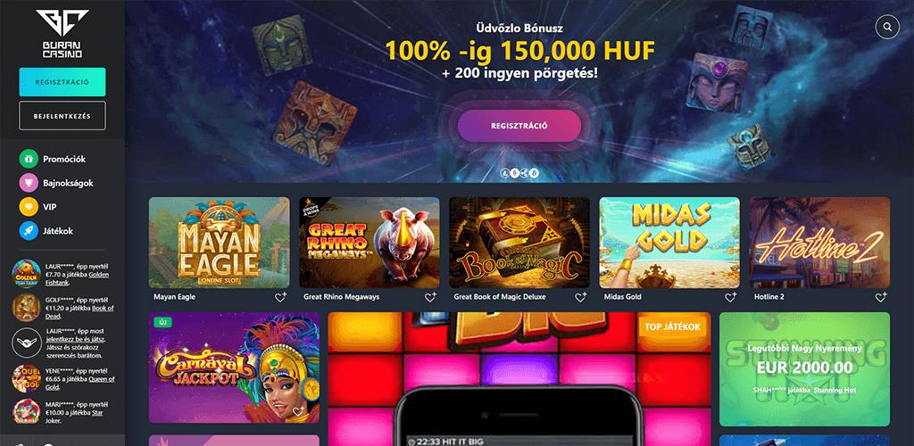 BiranCasino honlapja