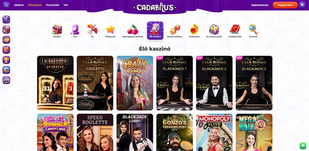 Cadabrus élo kaszinó