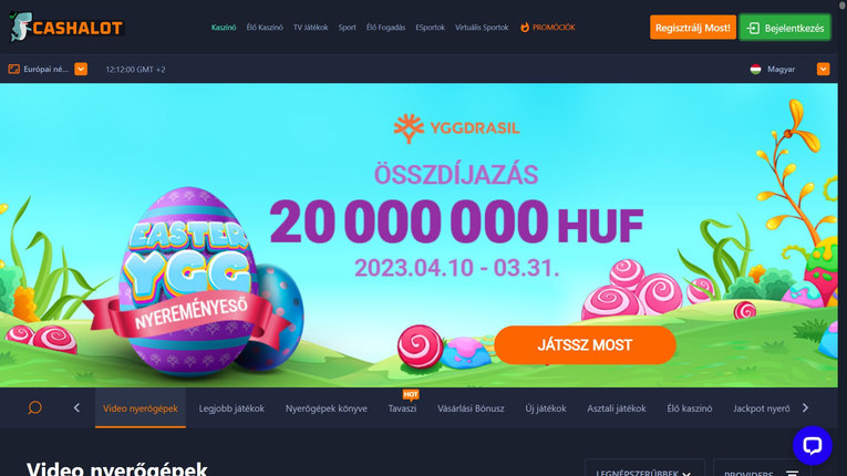 Cashalot Casino regisztráció