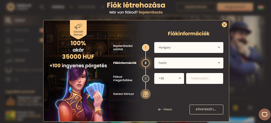 NationalCasino regisztráció