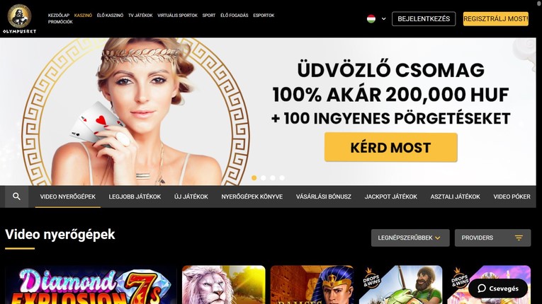 OlympusBet Casino regisztráció 1. lépés