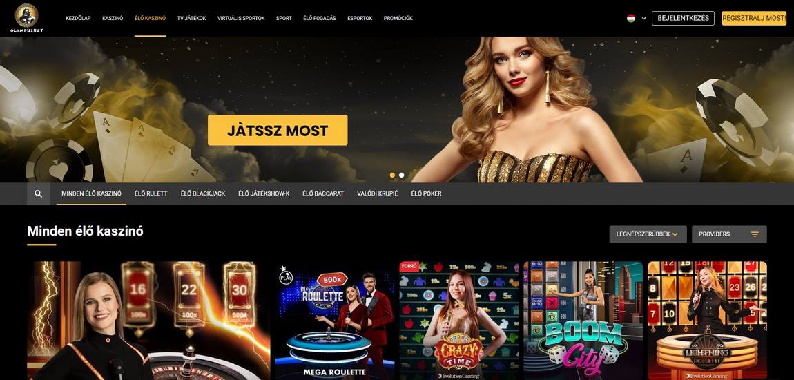OlympusBet casino - Élő kaszinó