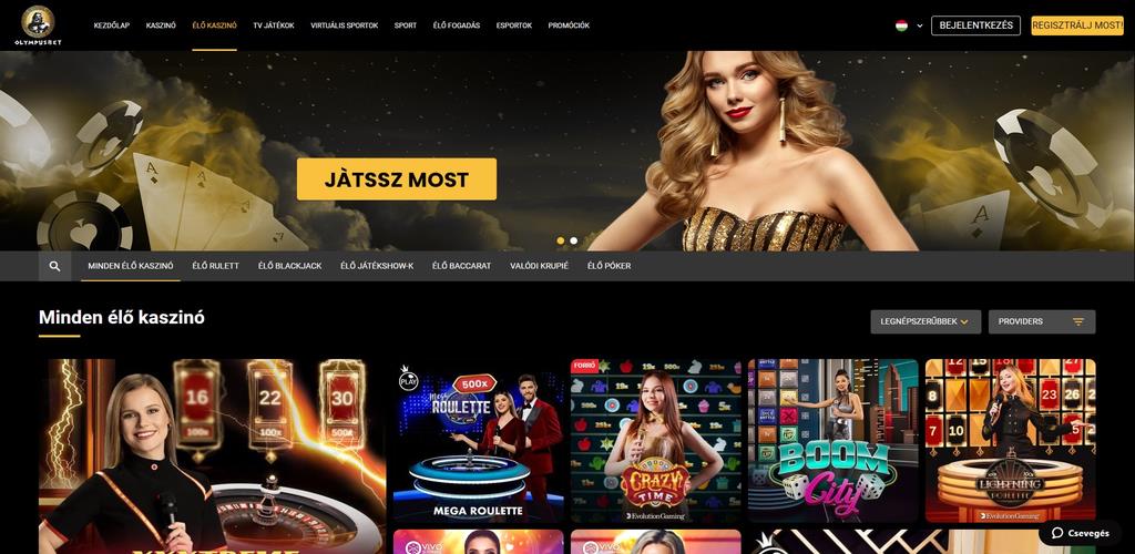 OlympusBet Casino élő kaszinó