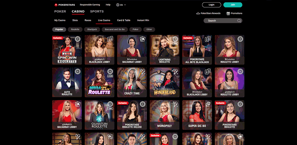 PokerStars elo kaszinó