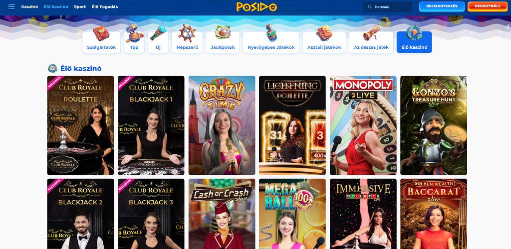 Posido Casino élő kaszinó