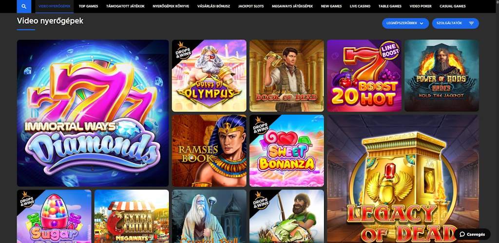 Slotimo Casino video nyerőgépek