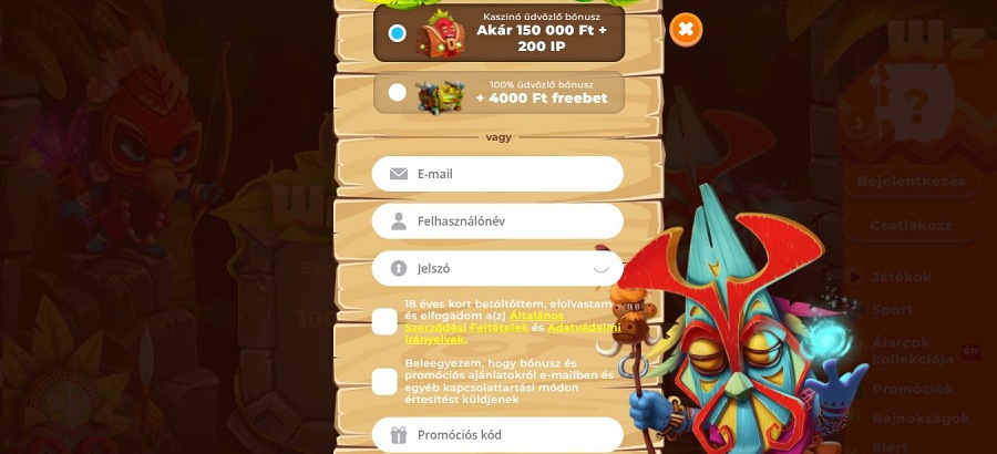 Wazamba casino Promóciós Kód és regisztráció